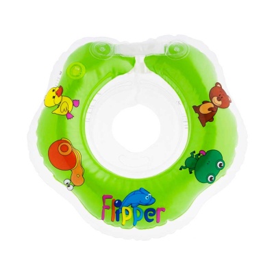 Надувной круг Flipper на шею для купания малышей Roxy Kids FL001-G 1 Надувной круг Flipper на шею для купания малышей Roxy Kids FL001-G 1